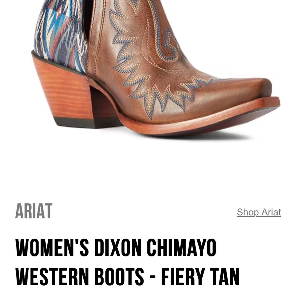 Ariat Women's Heeled Boots - Tan and Blue